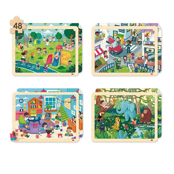 Set puzzels plaatsen - 4 stuks