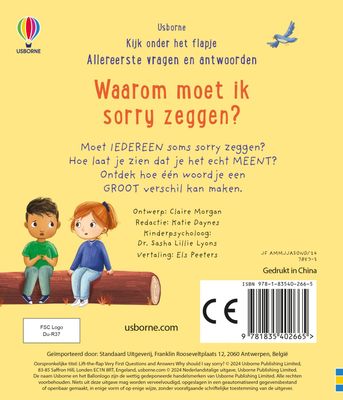 Waarom moet ik sorry zeggen?