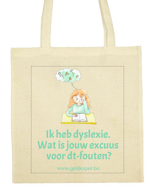 Katoenen tas dyslexie