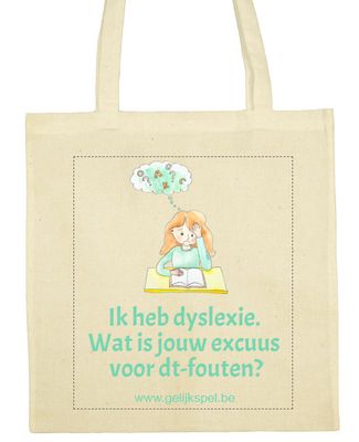 Katoenen tas dyslexie