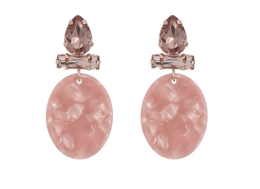 Oorbellen Night roze