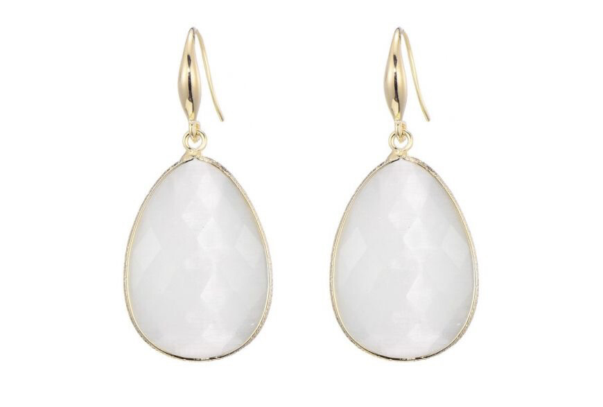 Oorbellen Lima white