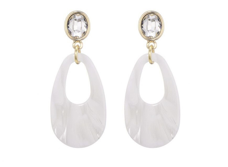 Oorbellen Milana white