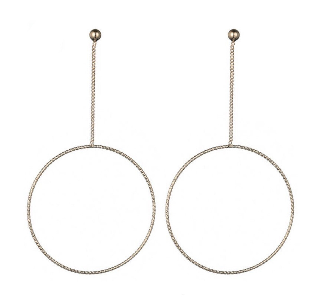 Oorbellen Fine round gold