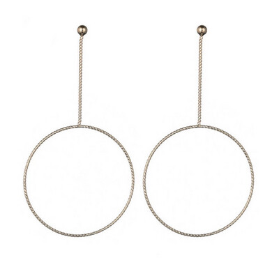 Oorbellen Fine round gold