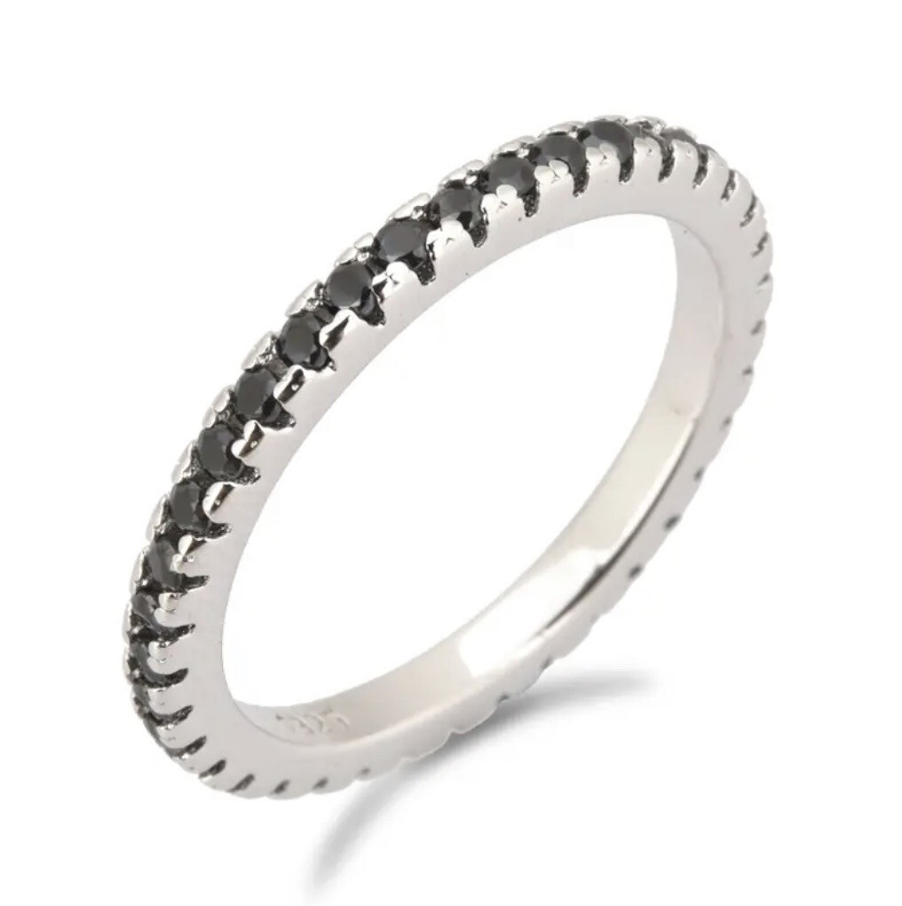 Ring Sensa black zilver