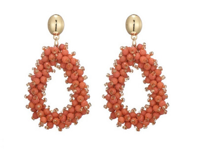 Oorbellen Fan orange