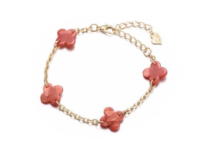 Armband Clover red