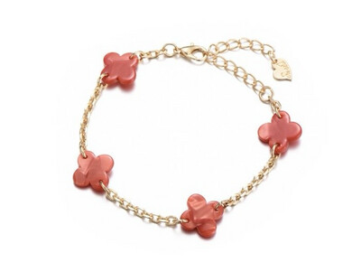 Armband Clover red