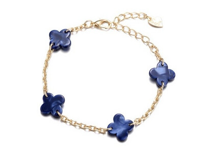 Armband Clover blue