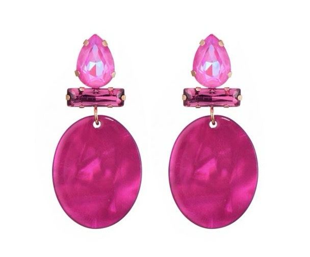 Oorbellen Night fushia