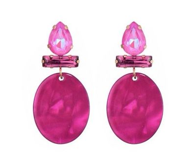 Oorbellen Night fushia
