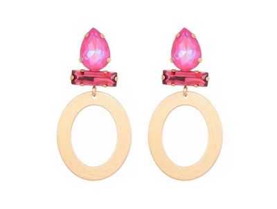 Oorbellen Eveline fushia