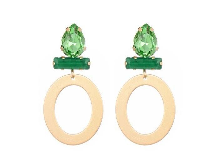 Oorbellen Eveline green