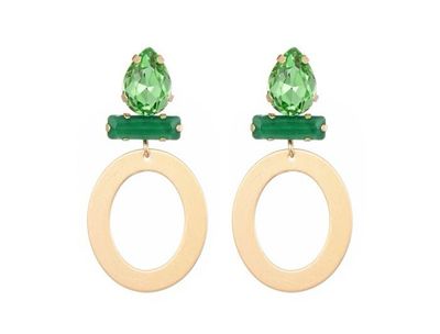Oorbellen Eveline green