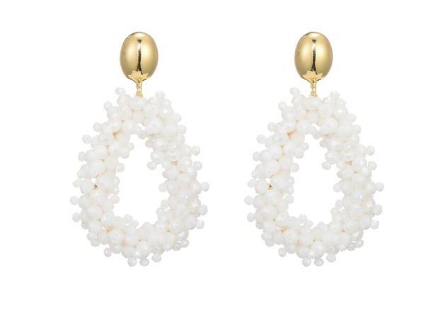 Oorbellen Fan white
