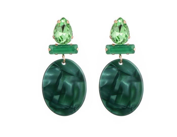 Oorbellen Night green