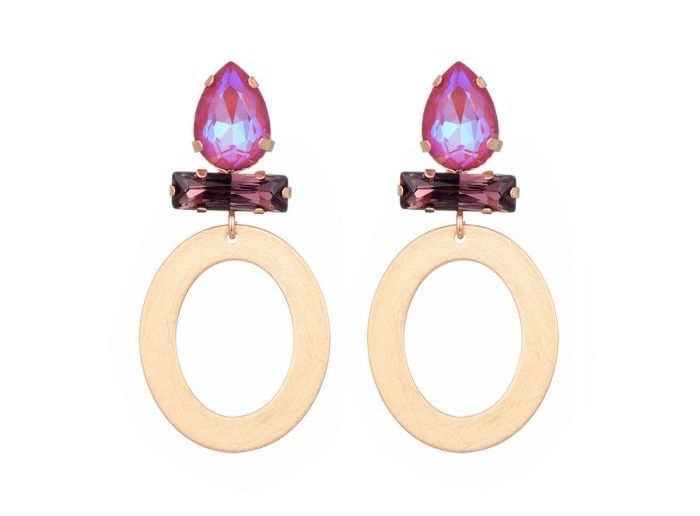 Oorbellen Eveline purple