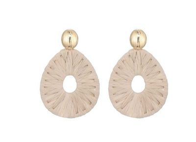 Oorbellen Elzia beige