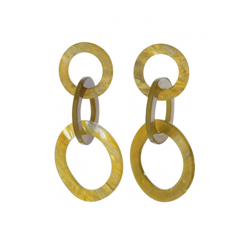 Oorbellen Line yellow