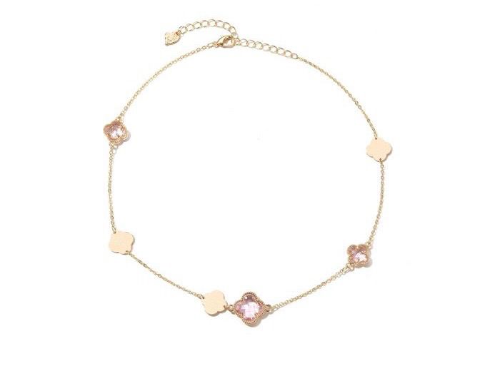 Ketting Clover one pink