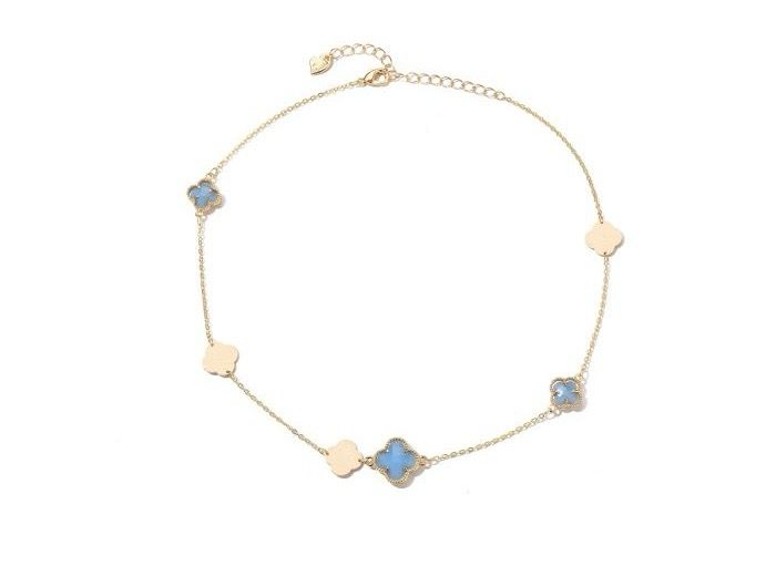 Ketting Clover one blue