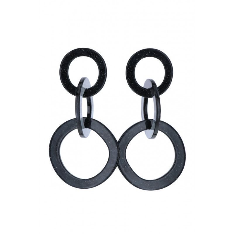 Oorbellen Line black