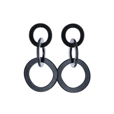 Oorbellen Line black