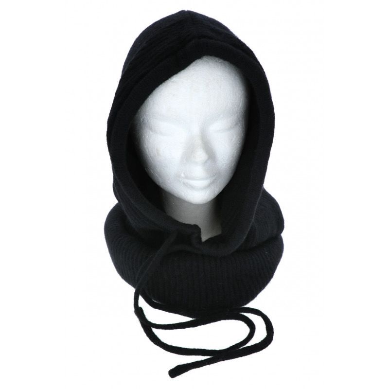 Gebreid hood black