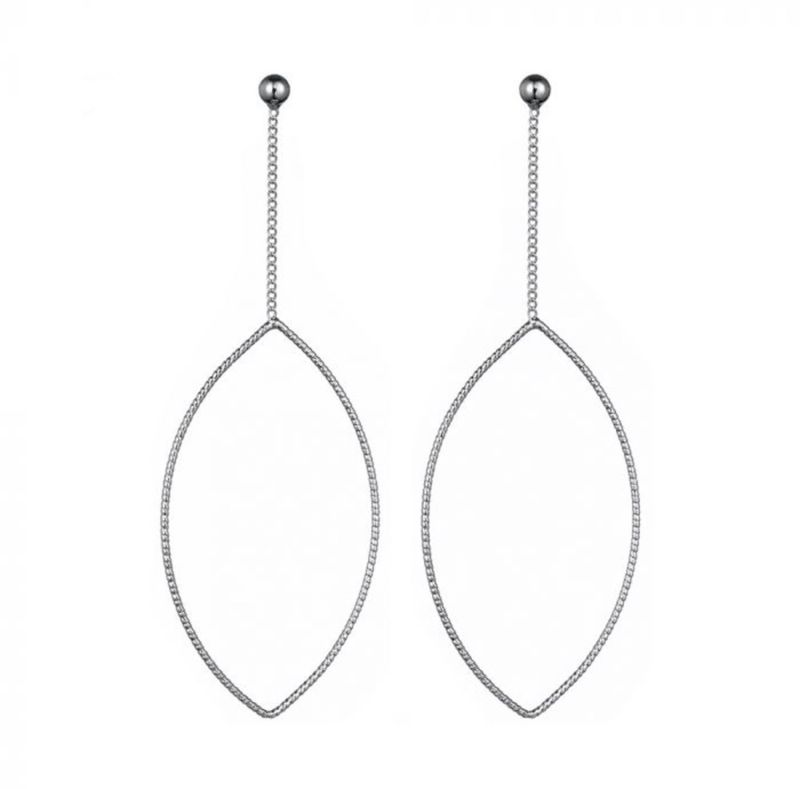 Oorbellen Fine drop silver