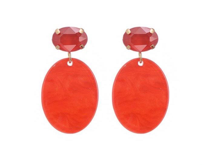 Oorbellen Amanda red