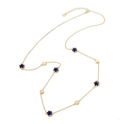Ketting Clovy long blue
