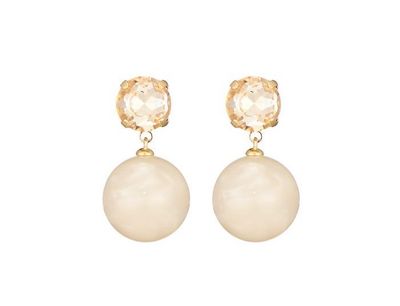 Oorbellen Iris beige