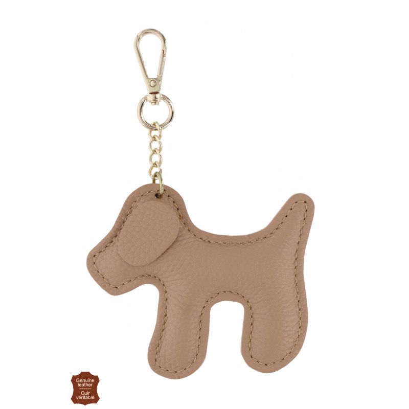 Sleutelhanger hond beige