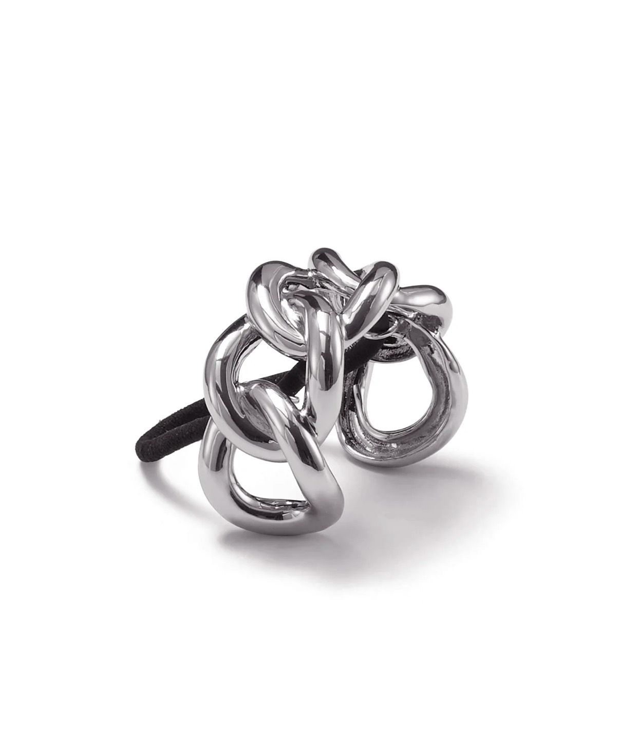 Haarelastiek kabel zilver