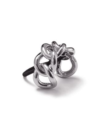 Haarelastiek kabel zilver