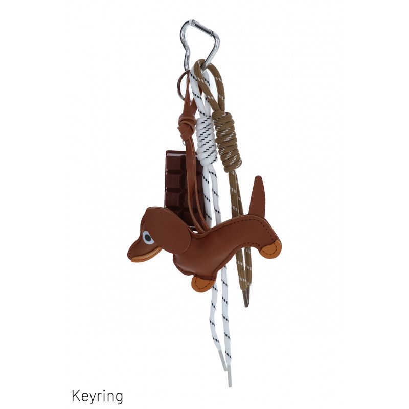 Sleutelhanger teckel chocolade
