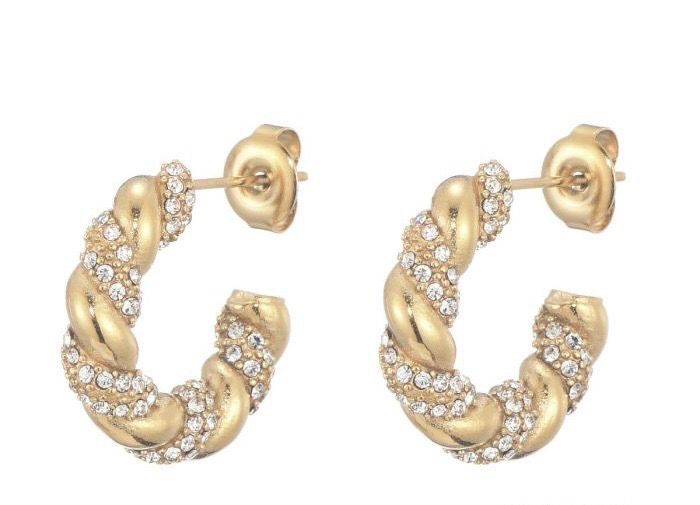 Oorbellen Croissant goud