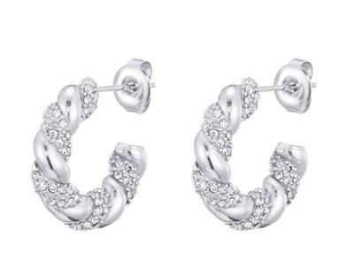 Oorbellen Croissant silver