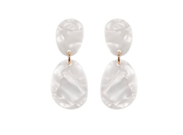 Oorbellen Loua white