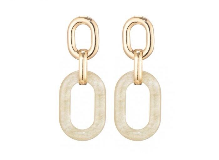 Oorbellen Lily beige