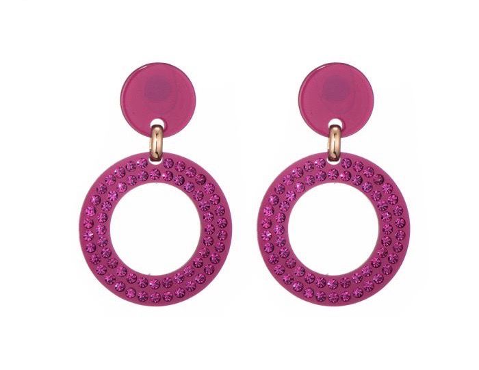Oorbellen Maria fushia