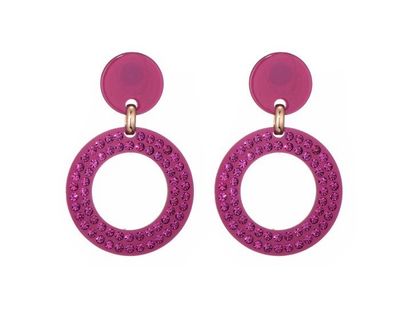 Oorbellen Maria fushia