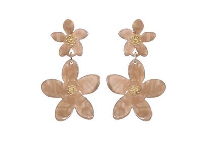 Oorbellen Benja beige
