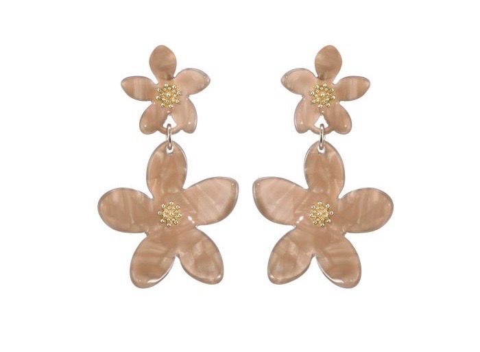 Oorbellen Benja beige