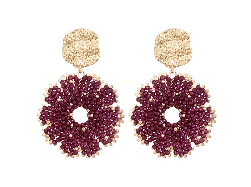 Oorbellen Bodil bourgondy