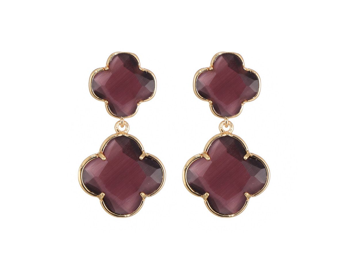 Oorbellen Jessie bordeaux