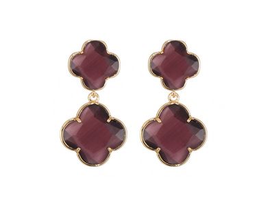 Oorbellen Jessie bordeaux