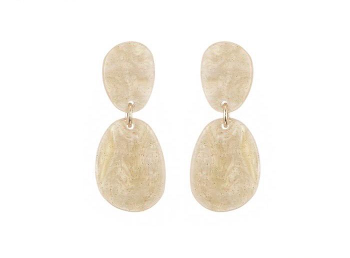 Oorbellen Loua beige