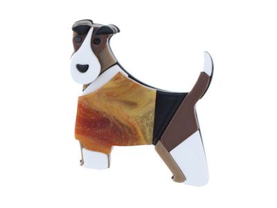 Broche met hond camel